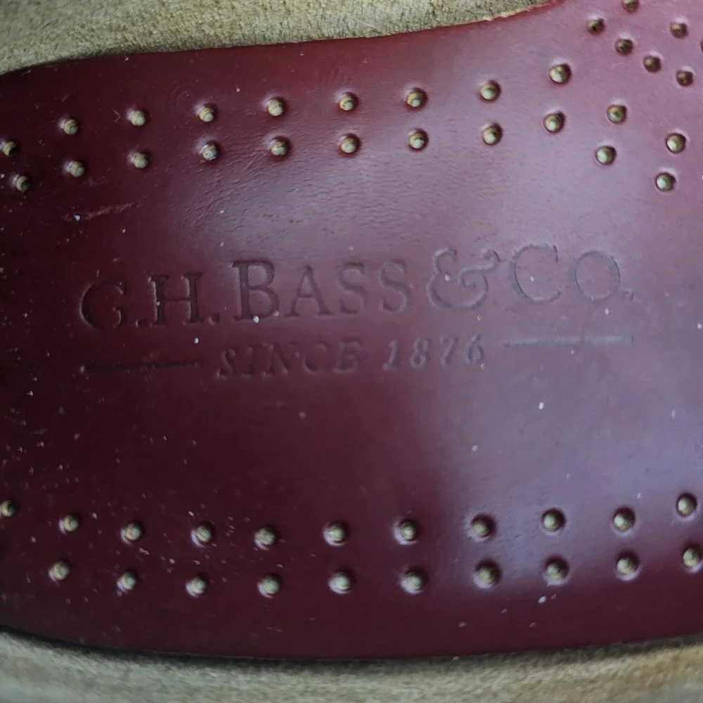 G.H. Bass & Co Oxblood Tassel Loafers‎ Mens 9.5 D Leather Slip On Burgundy VTG.